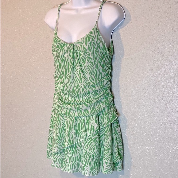 Diane Von Furstenberg for Target Green and White Mini Dress - Picture 4 of 9